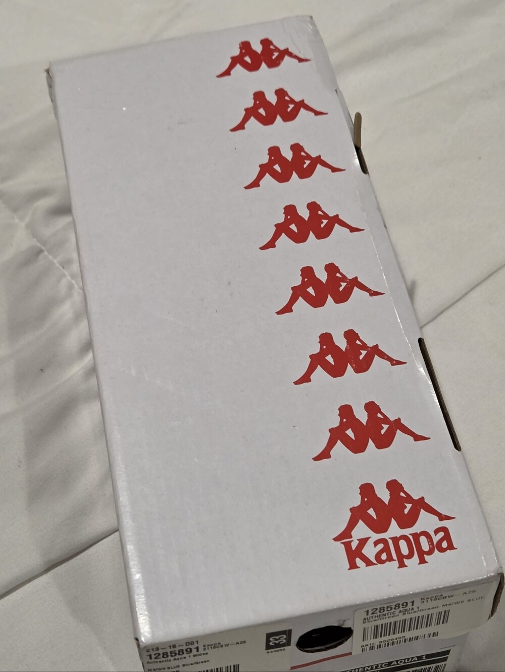 Kappa Authentic Aqua 1 Slides Blue Green Omini Logo Sandals Size M4 W6 NIB - Picture 15 of 15